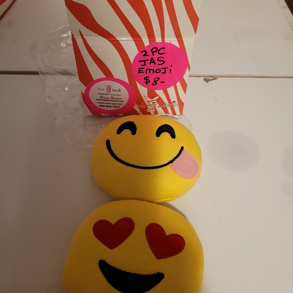 Pink zebra 2pc emoji JAS